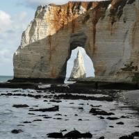 La Manneporte et l'Aiguille vues de la plage